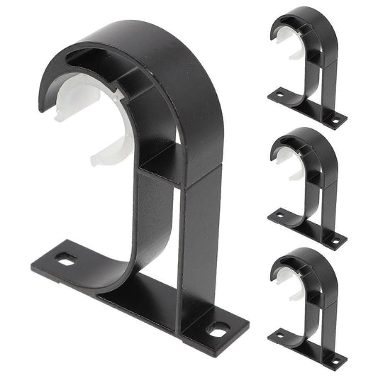 4pcs Curtain Rod Brackets, Heavy-Duty Curtain Rod Holders & Hooks V1263-JX-5335