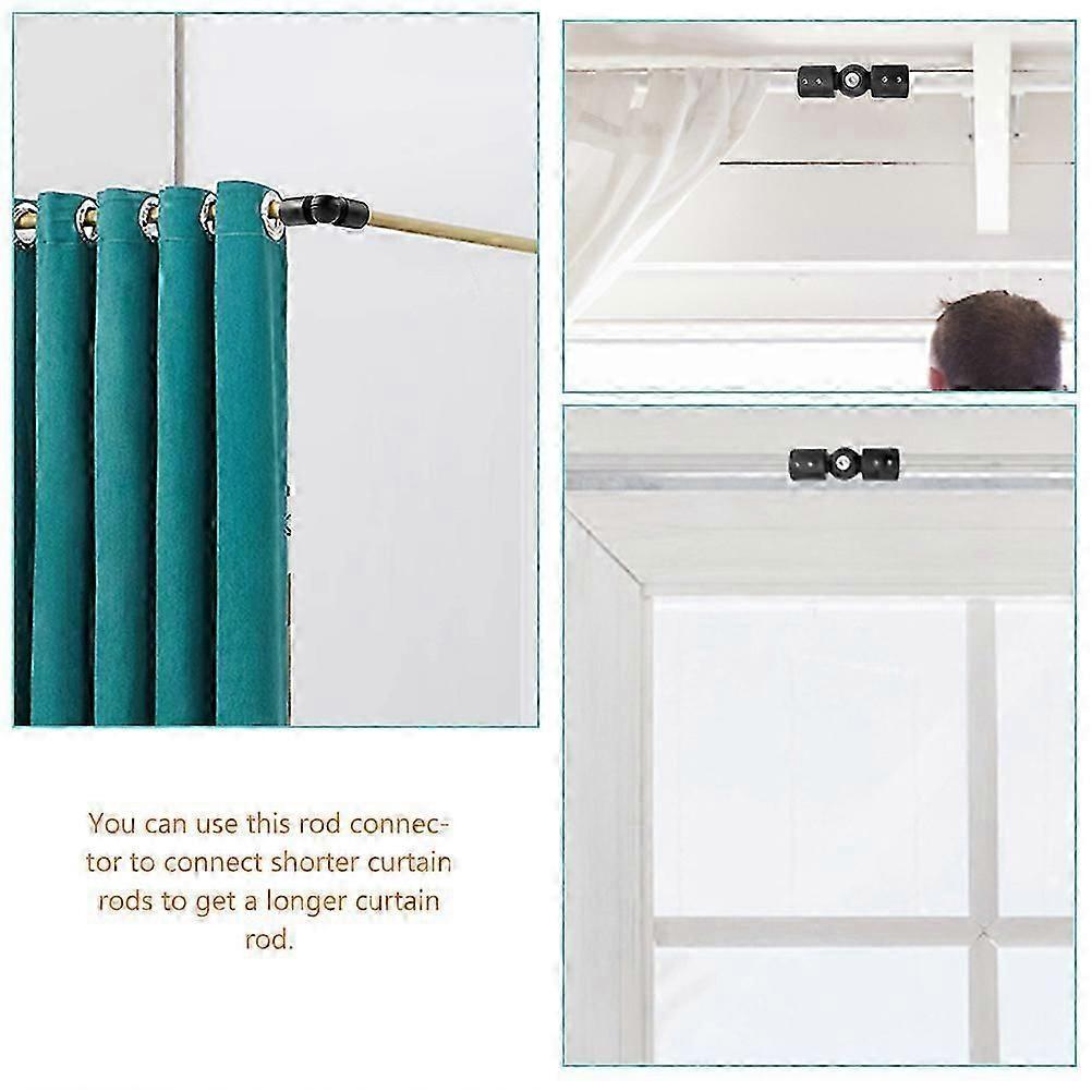 Corner Curtain Rod Elbow Brackets, Curtain Rod Connector Set V1263-JX-5337