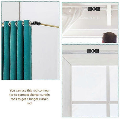 Corner Curtain Rod Elbow Brackets, Curtain Rod Connector Set V1263-JX-5337