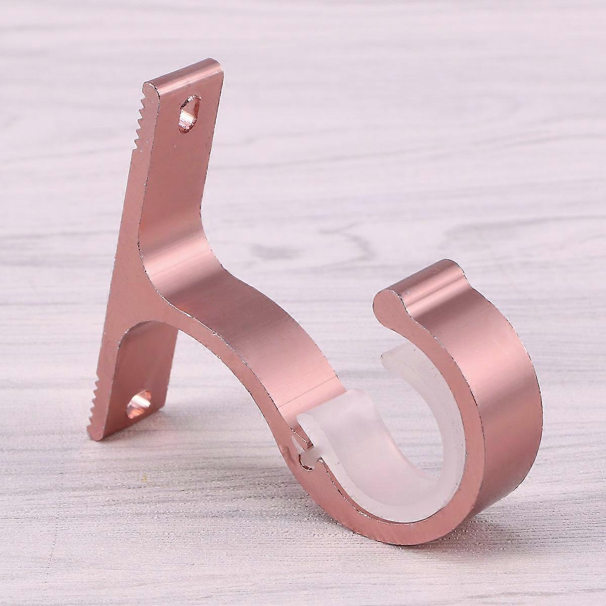 2pcs Ceiling Curtain Rod Brackets, Double Rod Holders & Hooks V1263-JX-5338