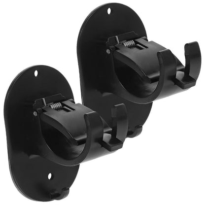 2pcs No-Drill Curtain Rod Brackets, Easy Clip Holders for Rods V1263-JX-5340