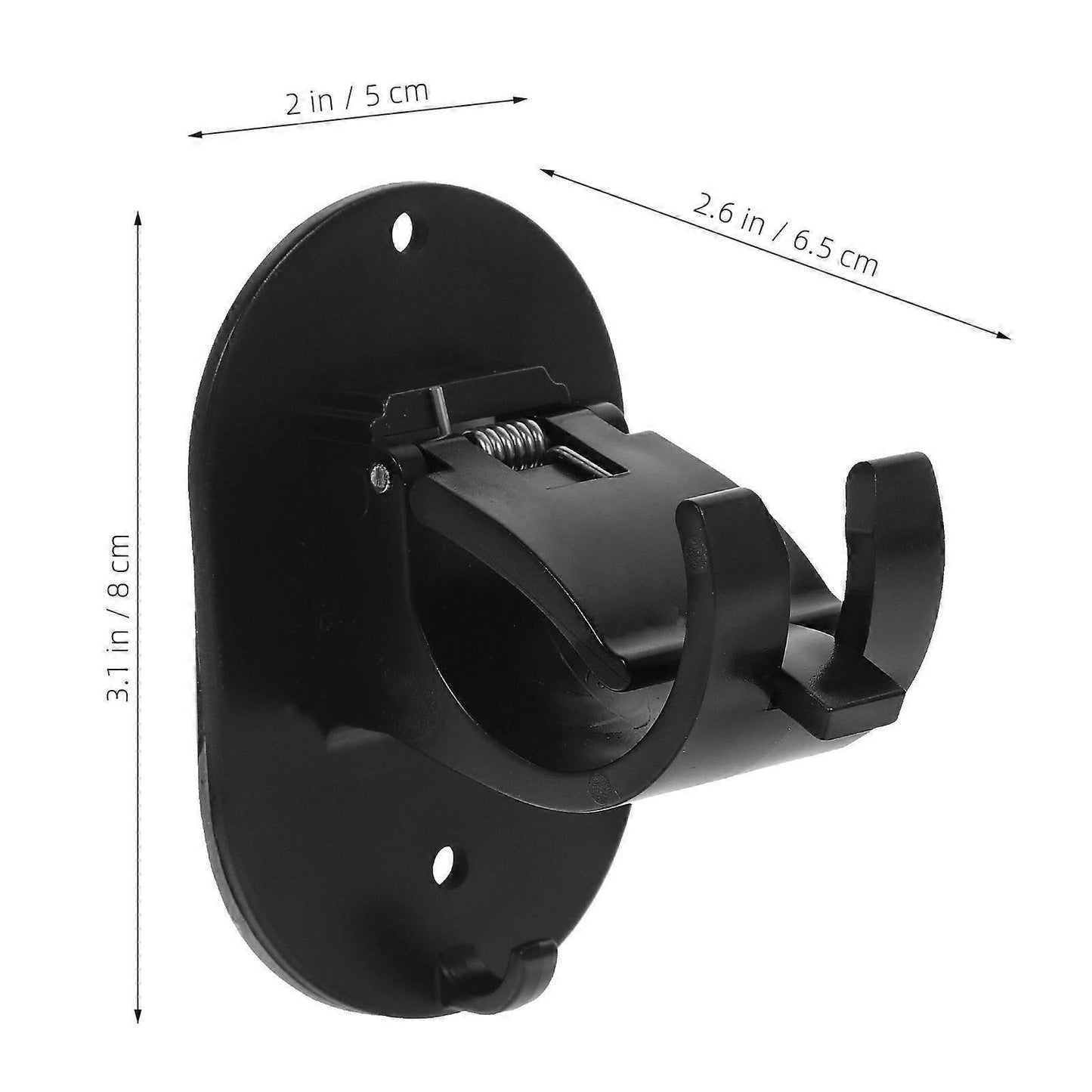 2pcs No-Drill Curtain Rod Brackets, Easy Clip Holders for Rods V1263-JX-5340