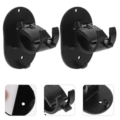 2pcs No-Drill Curtain Rod Brackets, Easy Clip Holders for Rods V1263-JX-5340