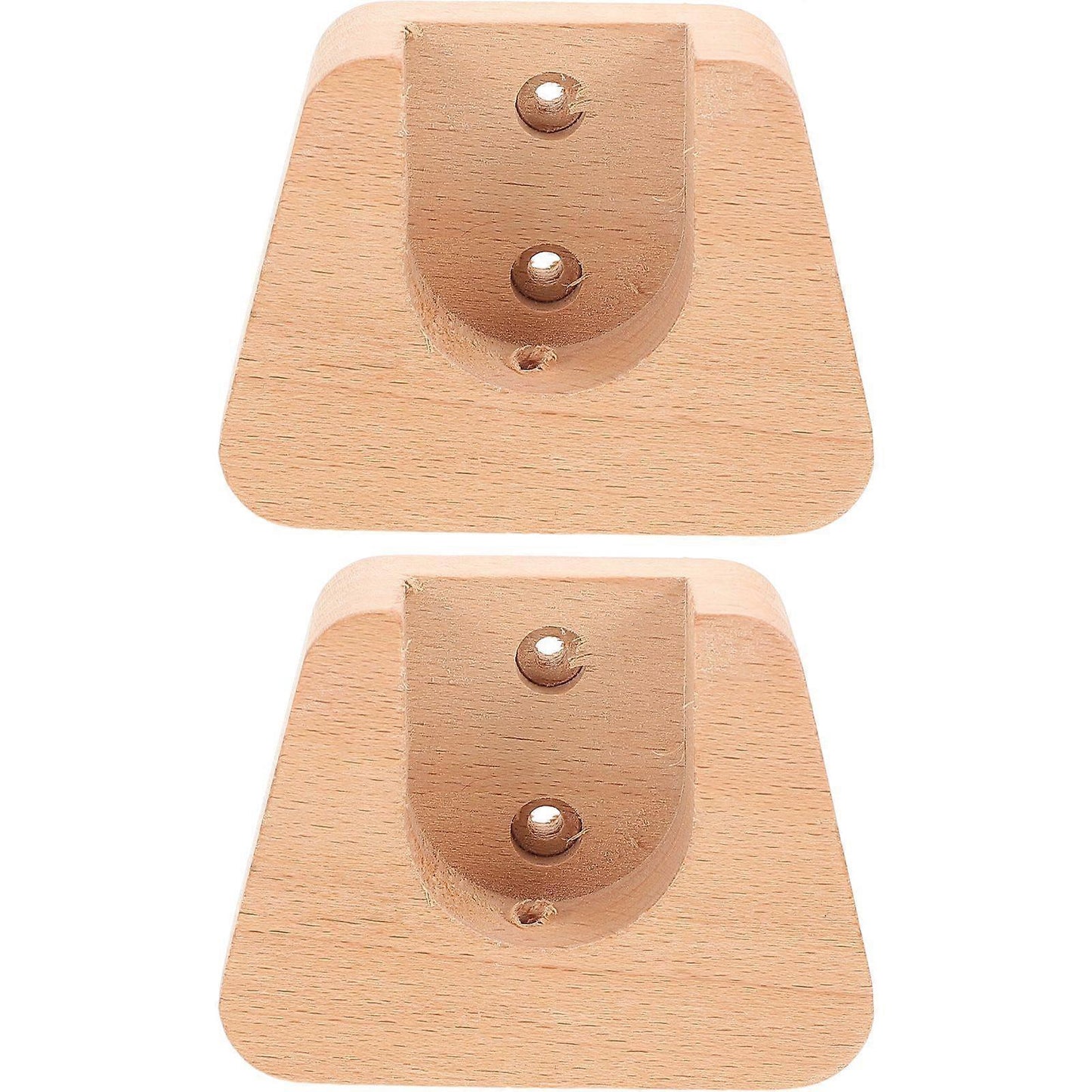 2pcs Wood Curtain Rod Holders, Mounting Brackets & Hooks V1263-JX-5341