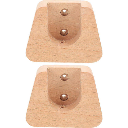 2pcs Wood Curtain Rod Holders, Mounting Brackets & Hooks V1263-JX-5341