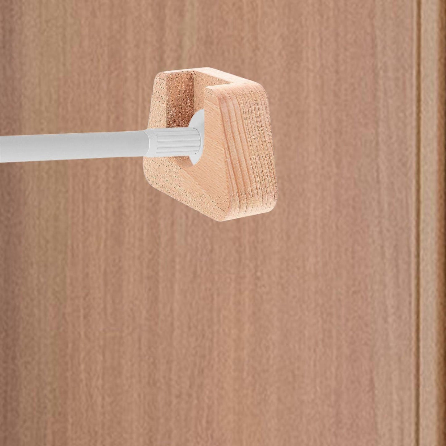 2pcs Wood Curtain Rod Holders, Mounting Brackets & Hooks V1263-JX-5341