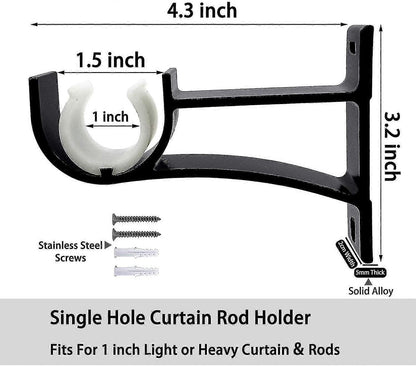 2pcs Small Curtain Rod Brackets, Curtain Rod Holders V1263-JX-5344