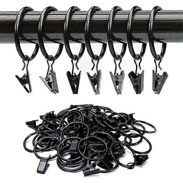 Curtain Rods with Metal Hanging Rings, Window Curtain Hardware V1263-JX-5346