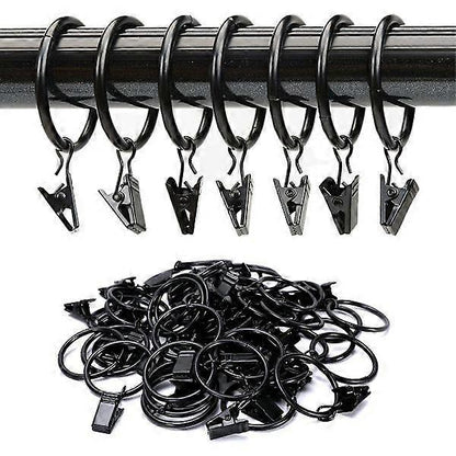 Curtain Rods with Metal Hanging Rings, Window Curtain Hardware V1263-JX-5346