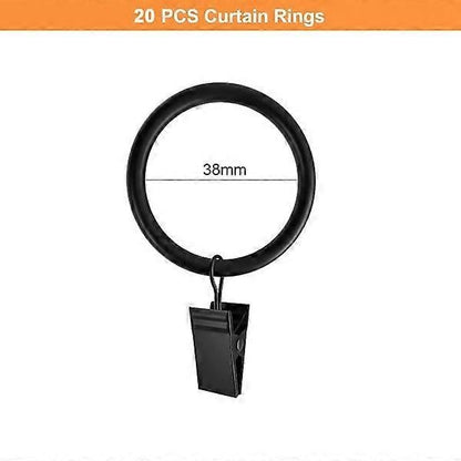 Curtain Rods with Metal Hanging Rings, Window Curtain Hardware V1263-JX-5346