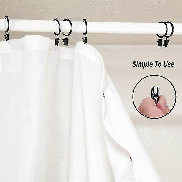 Curtain Rods with Metal Hanging Rings, Window Curtain Hardware V1263-JX-5346