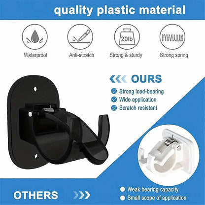 4pcs Curtain Rod Brackets, No-Drill Curtain Rod Holders Hooks V1263-JX-5348