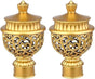 2pcs Curtain Rod Finials, Hollow Decorative End Caps V1263-JX-5350
