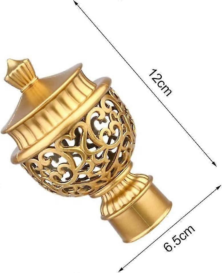 2pcs Curtain Rod Finials, Hollow Decorative End Caps V1263-JX-5350