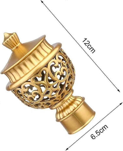 2pcs Curtain Rod Finials, Hollow Decorative End Caps V1263-JX-5350