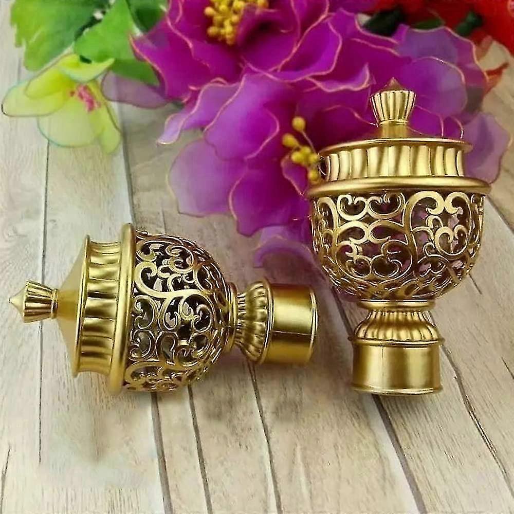 2pcs Curtain Rod Finials, Hollow Decorative End Caps V1263-JX-5350