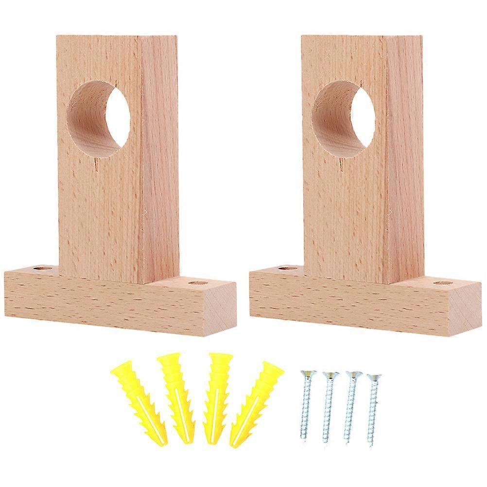 2pcs Curtain Hooks & Wall Brackets, Rod Socket Hangers V1263-JX-5352