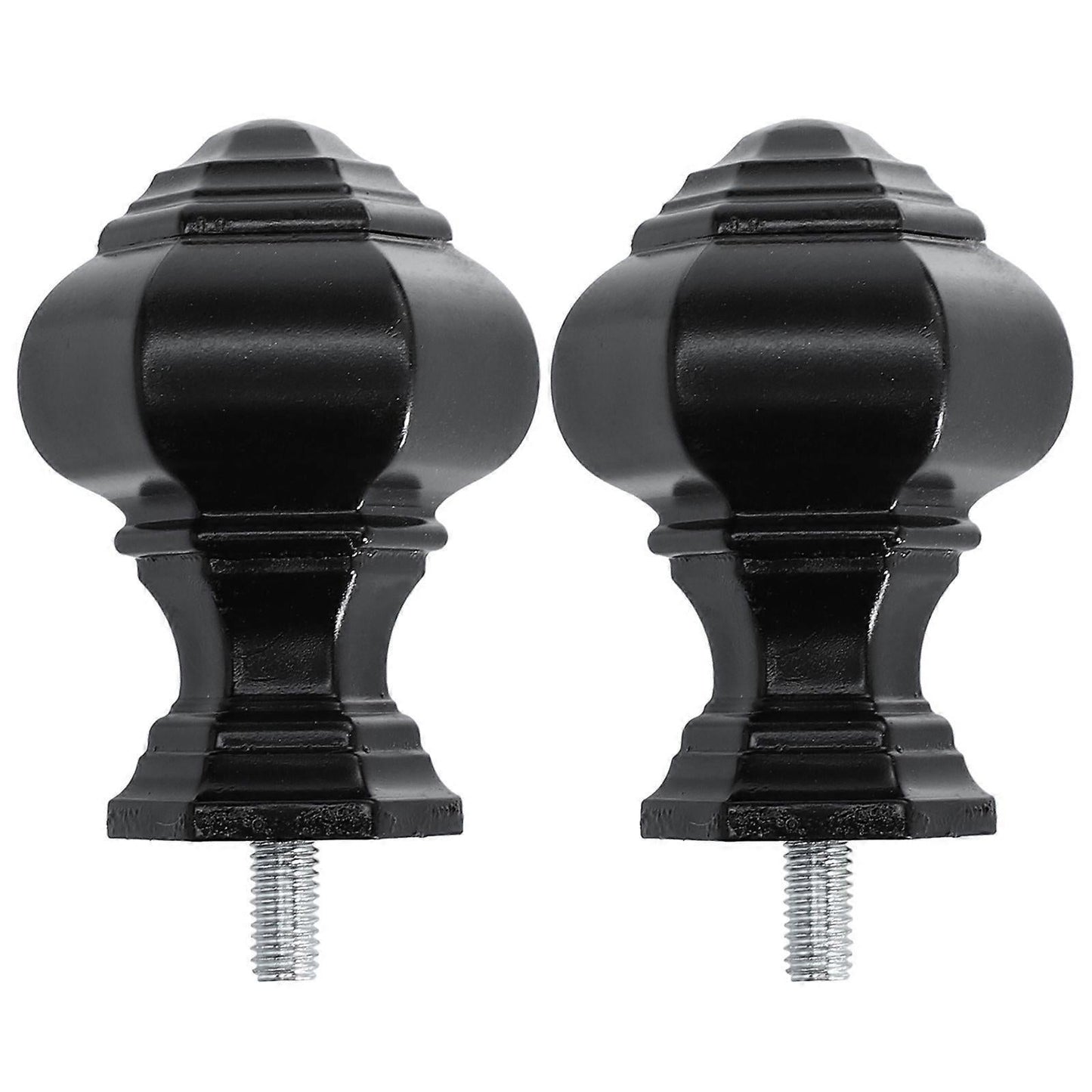 2pcs Curtain Rod Decorative Ends, Swivel End Caps for Windows V1263-JX-5357