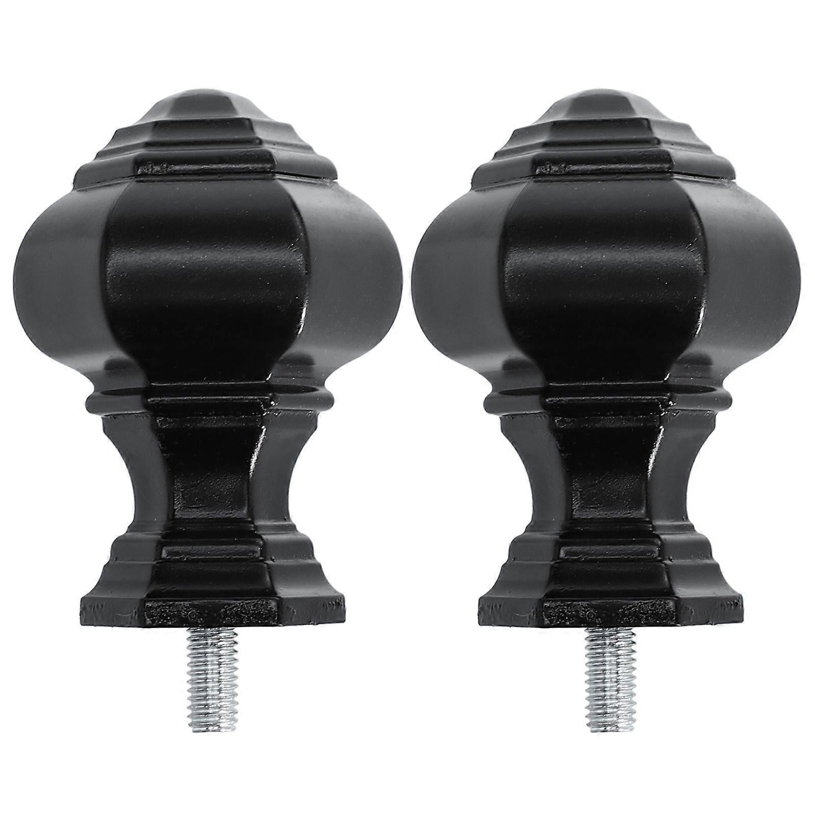 2pcs Curtain Rod Decorative Ends, Swivel End Caps for Windows V1263-JX-5357