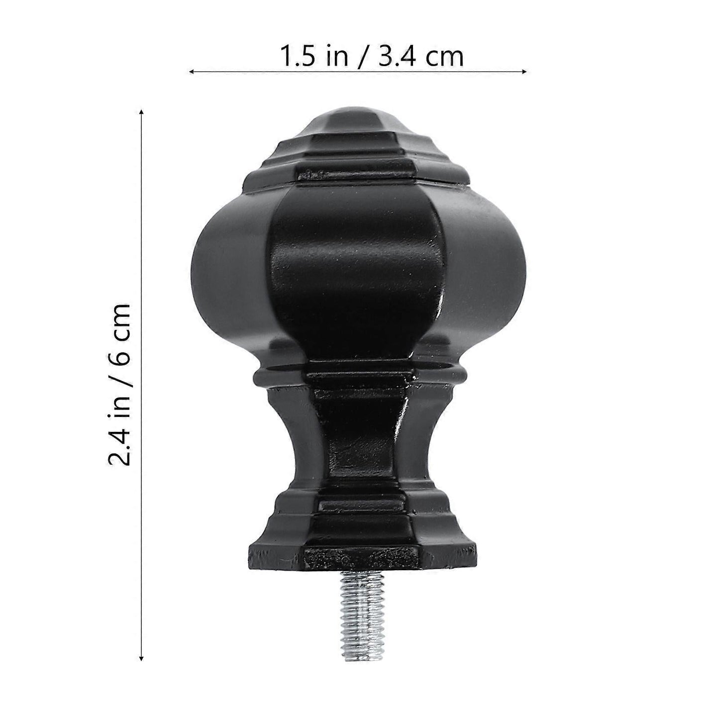 2pcs Curtain Rod Decorative Ends, Swivel End Caps for Windows V1263-JX-5357