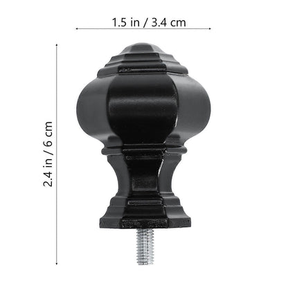 2pcs Curtain Rod Decorative Ends, Swivel End Caps for Windows V1263-JX-5357