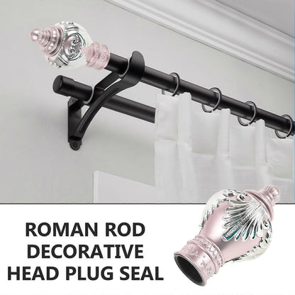 Curtain Pole Finials, Window Curtain Rod Decorative End Caps V1263-JX-5359