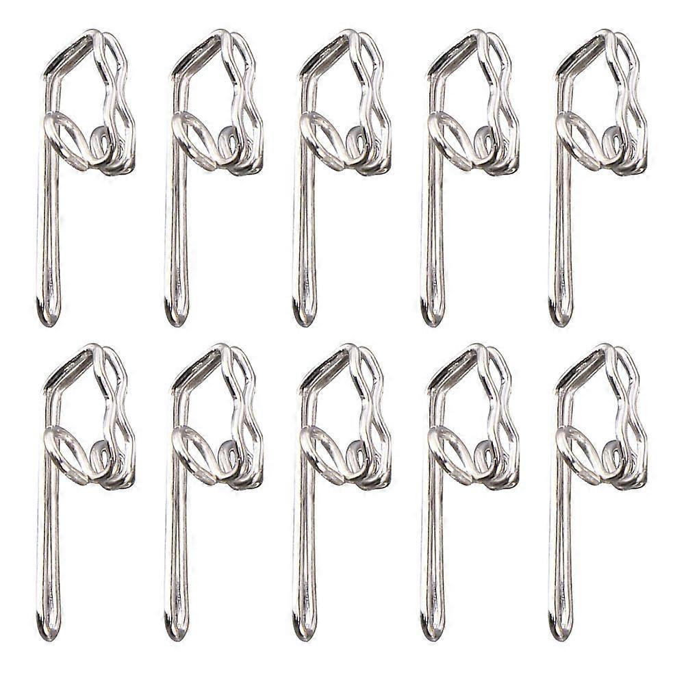 100pcs Metal Shower Curtain Hooks Pin-on Drapes Hooks Silver V1263-JX-5363