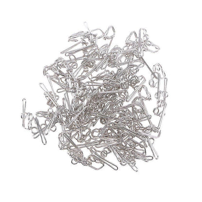 100pcs Metal Shower Curtain Hooks Pin-on Drapes Hooks Silver V1263-JX-5363