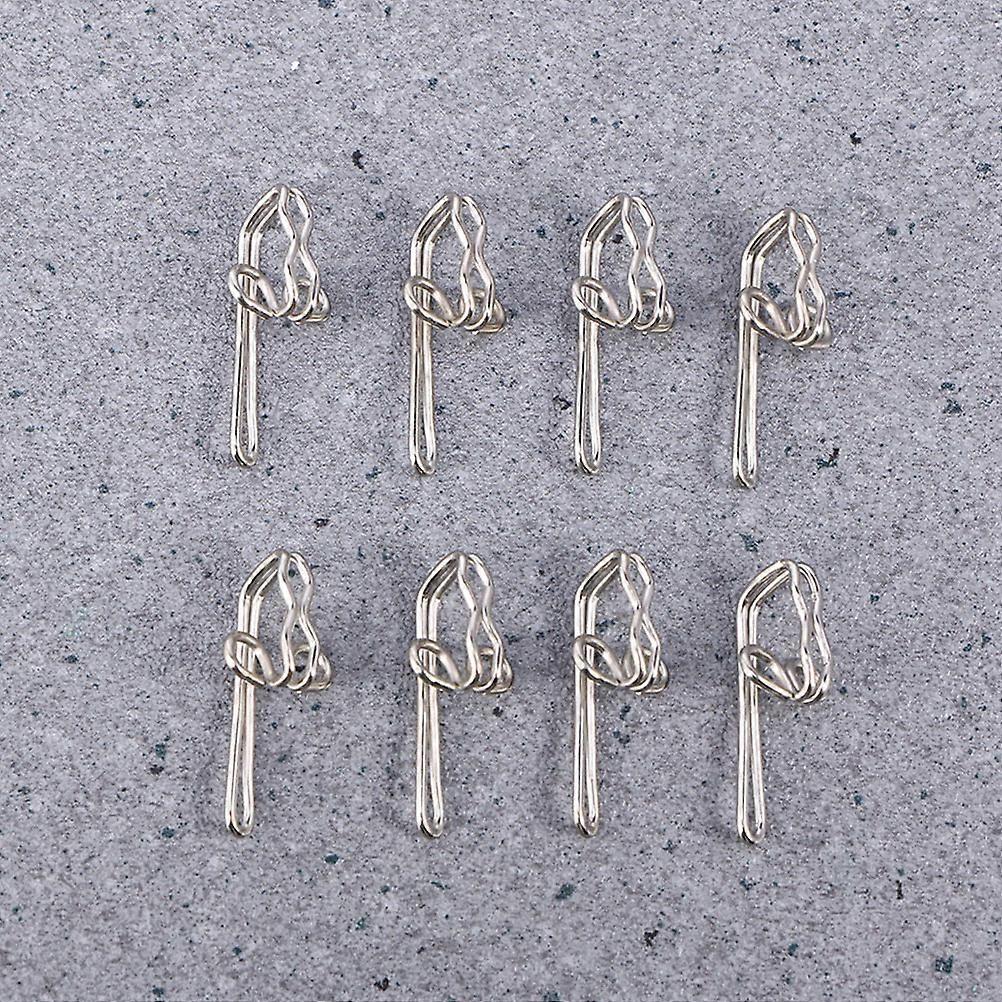 100pcs Metal Shower Curtain Hooks Pin-on Drapes Hooks Silver V1263-JX-5363