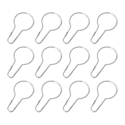 12pcs Shower Curtain Hooks Drapes Holdback Curtain Hooks Clips V1263-JX-5365