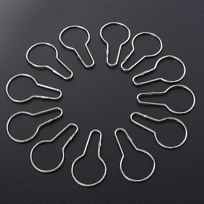 12pcs Shower Curtain Hooks Drapes Holdback Curtain Hooks Clips V1263-JX-5365