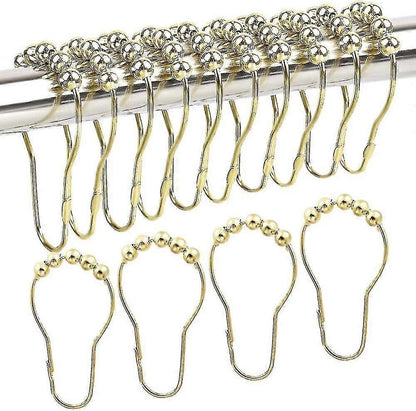 30pcs Stainless Steel Shower Curtain Hooks Gold Curtain Hooks V1263-JX-5367