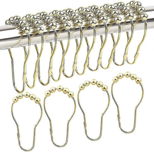 30pcs Stainless Steel Shower Curtain Hooks Gold Curtain Hooks V1263-JX-5367