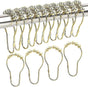 30pcs Stainless Steel Shower Curtain Hooks Gold Curtain Hooks V1263-JX-5367