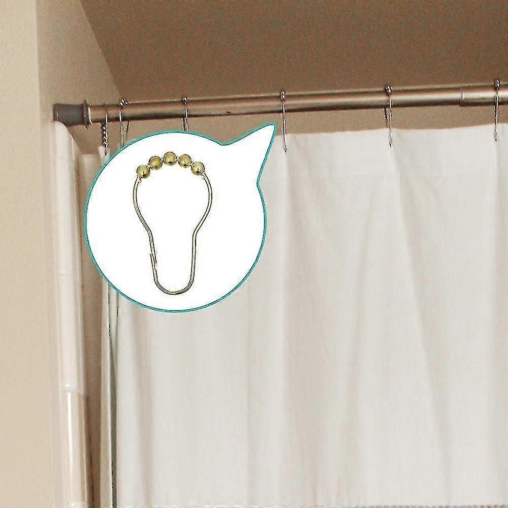 30pcs Stainless Steel Shower Curtain Hooks Gold Curtain Hooks V1263-JX-5367