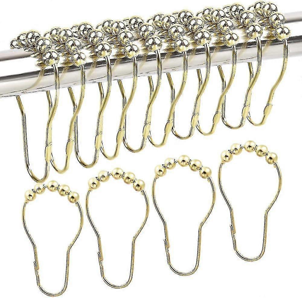 30pcs Stainless Steel Shower Curtain Hooks Gold Curtain Hooks V1263-JX-5367