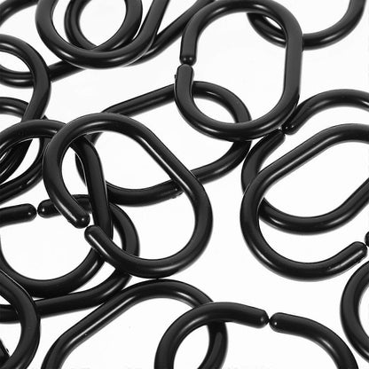 20pcs Plastic Shower Curtain Hooks Rings Curtain Hanger Hooks V1263-JX-5368