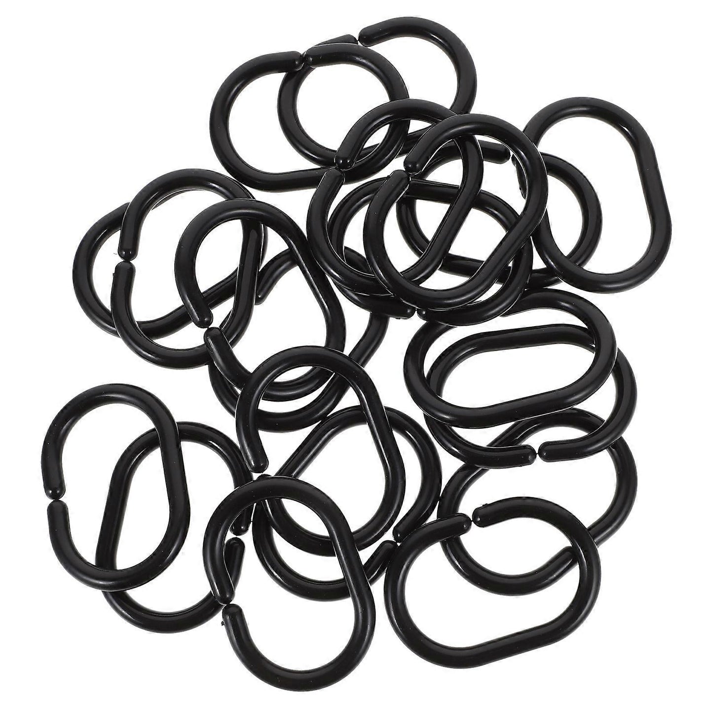 20pcs Plastic Shower Curtain Hooks Rings Curtain Hanger Hooks V1263-JX-5368