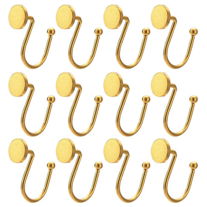 Metal Shower Curtain Hooks Heavy Duty Decorative Curtain Rod Hooks V1263-JX-5371