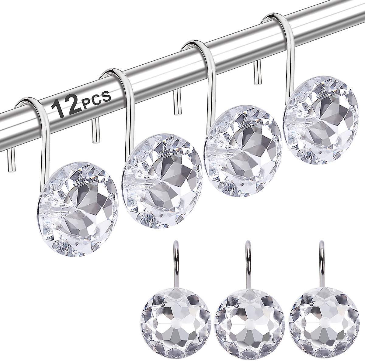 12pcs Decorative Resin Shower Curtain Hooks Rings for Bathroom Rods V1263-JX-5372