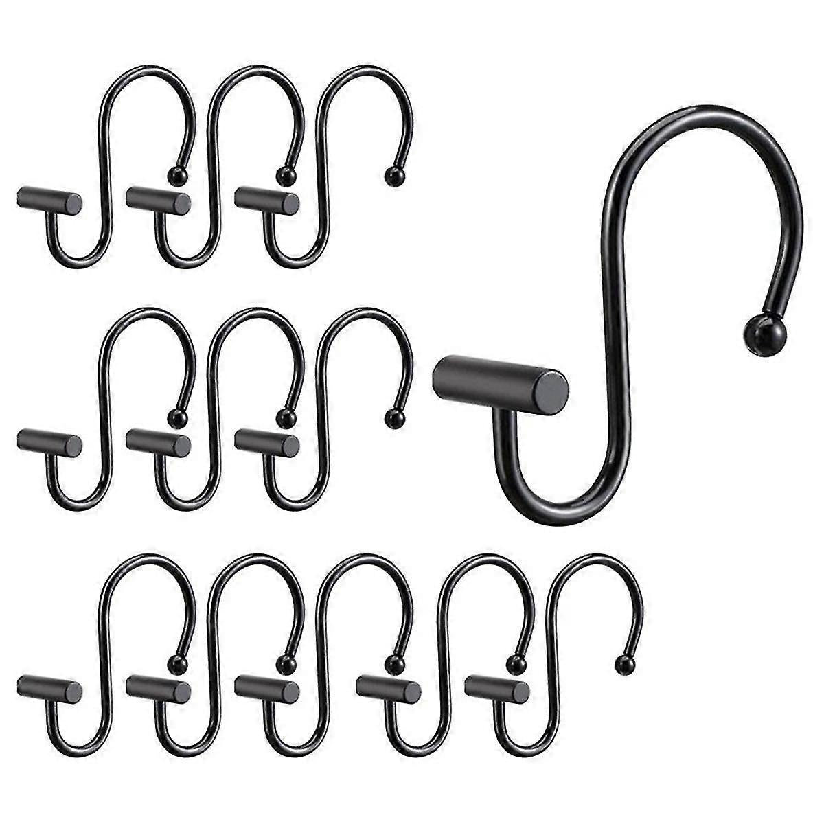 Rust-Proof Metal Shower Curtain Hooks Rings Decorative Bathroom Curtain Hooks V1263-JX-5373