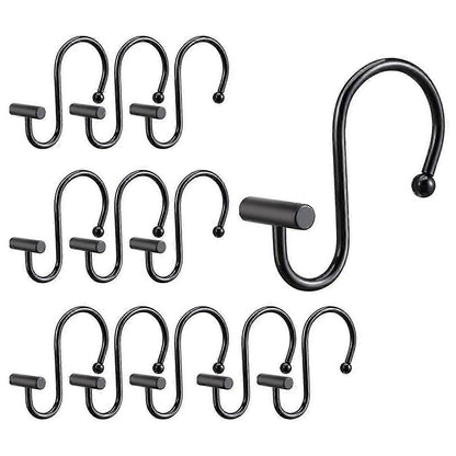 Rust-Proof Metal Shower Curtain Hooks Rings Decorative Bathroom Curtain Hooks V1263-JX-5373