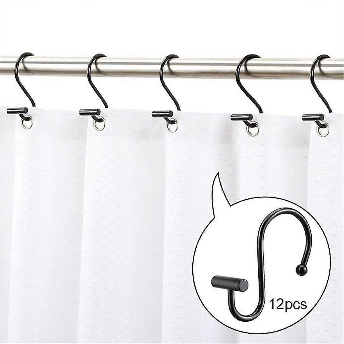 Rust-Proof Metal Shower Curtain Hooks Rings Decorative Bathroom Curtain Hooks V1263-JX-5373