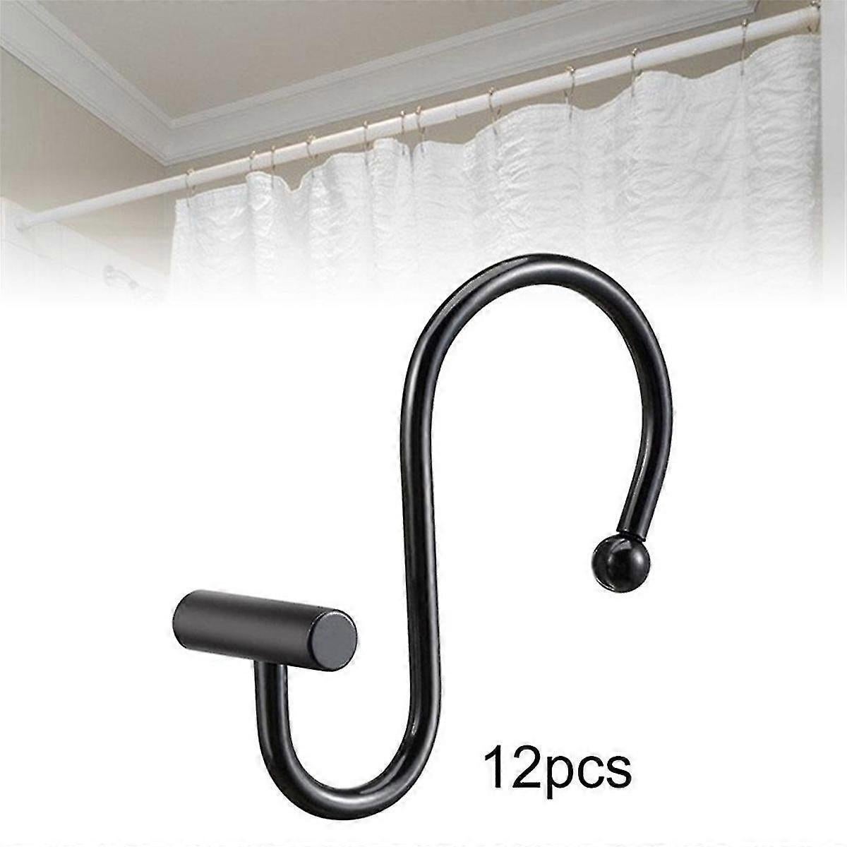 Rust-Proof Metal Shower Curtain Hooks Rings Decorative Bathroom Curtain Hooks V1263-JX-5373
