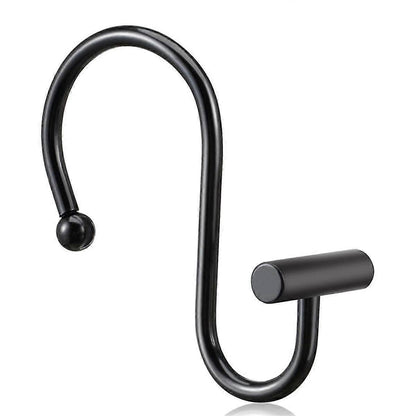 Rust-Proof Metal Shower Curtain Hooks Rings Decorative Bathroom Curtain Hooks V1263-JX-5373