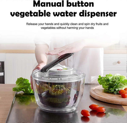 3L Salad Spinner with Lid, Small Vegetable and Fruit Washer & Dryer V1263-JX-5374