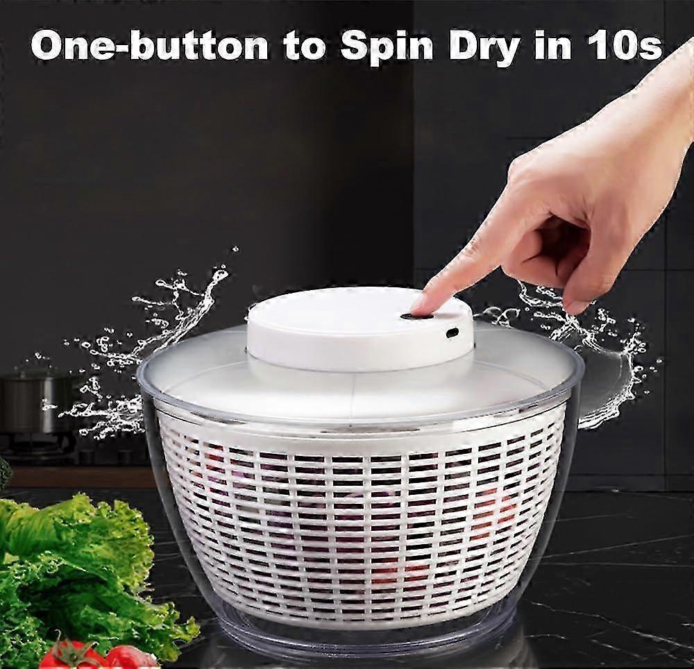 Electric Salad Spinner 4.5L, Rechargeable Large Lettuce Dryer V1263-JX-5377