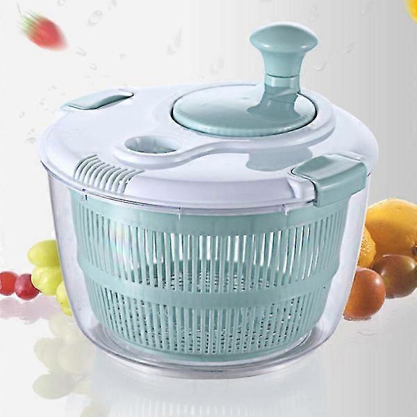 Manual Salad Spinner with Lid Lock and Handle, Easy Use Kitchen Bowl V1263-JX-5378
