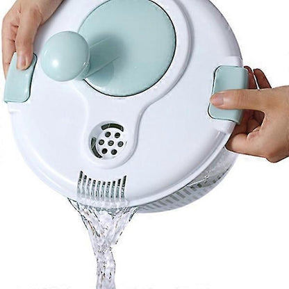Manual Salad Spinner with Lid Lock and Handle, Easy Use Kitchen Bowl V1263-JX-5378