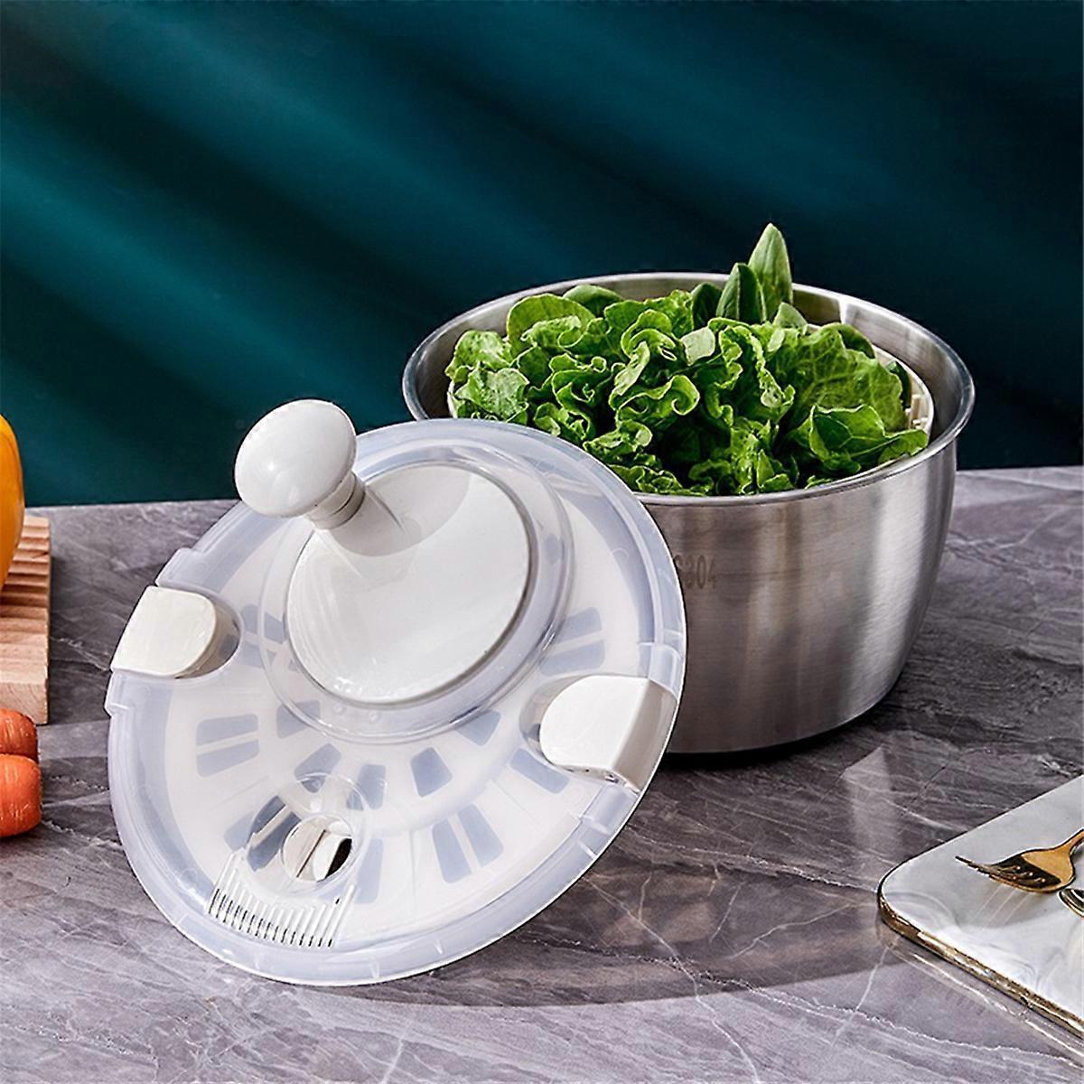 Salad Spinner Fruit and Vegetable Dryer with Milky Liner V1263-JX-5379